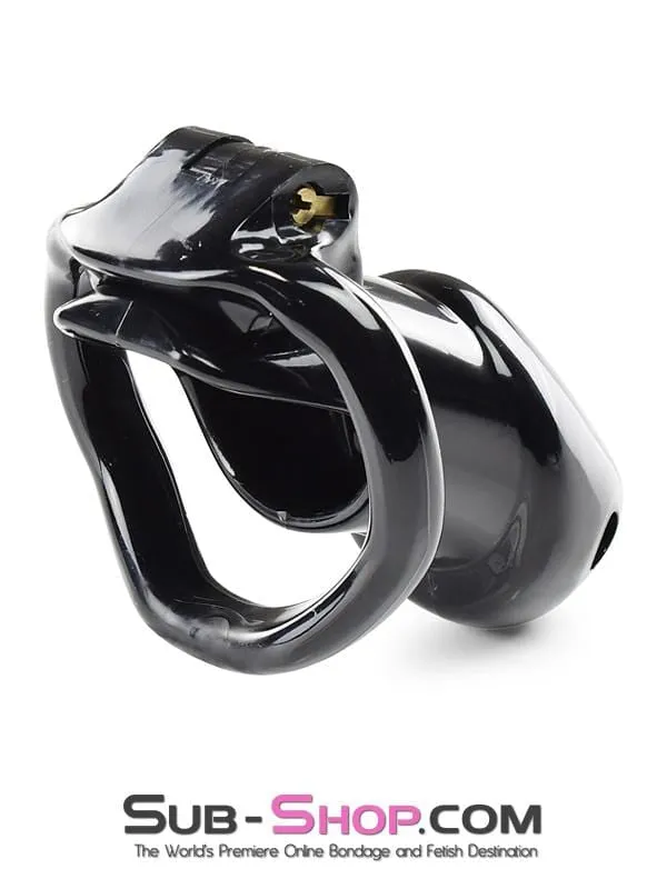 0327AE      Black Knight High Security Keyed Tumbler Locking Male Chastity with 4 Base Cock Ring Sizes - MEGA Deal
