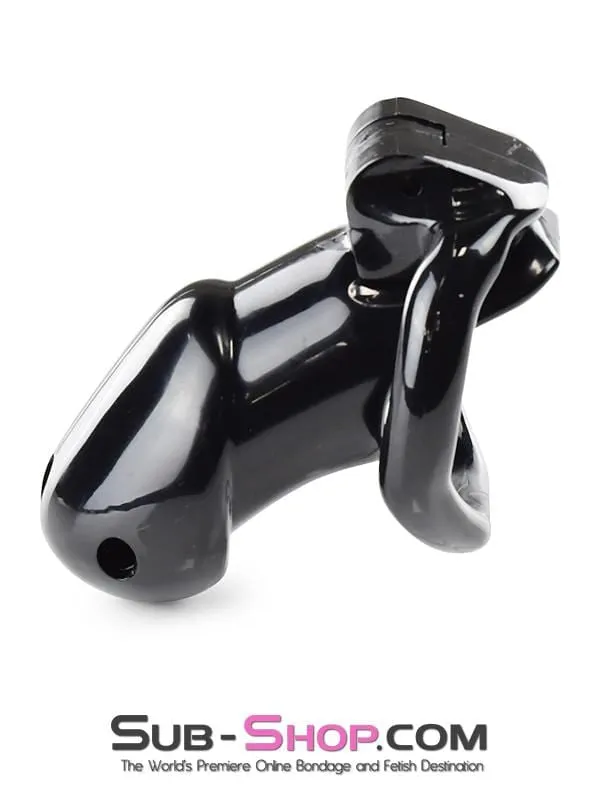 0327AE      Black Knight High Security Keyed Tumbler Locking Male Chastity with 4 Base Cock Ring Sizes - MEGA Deal