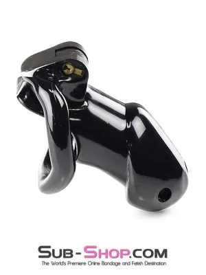 0327AE      Black Knight High Security Keyed Tumbler Locking Male Chastity with 4 Base Cock Ring Sizes - MEGA Deal