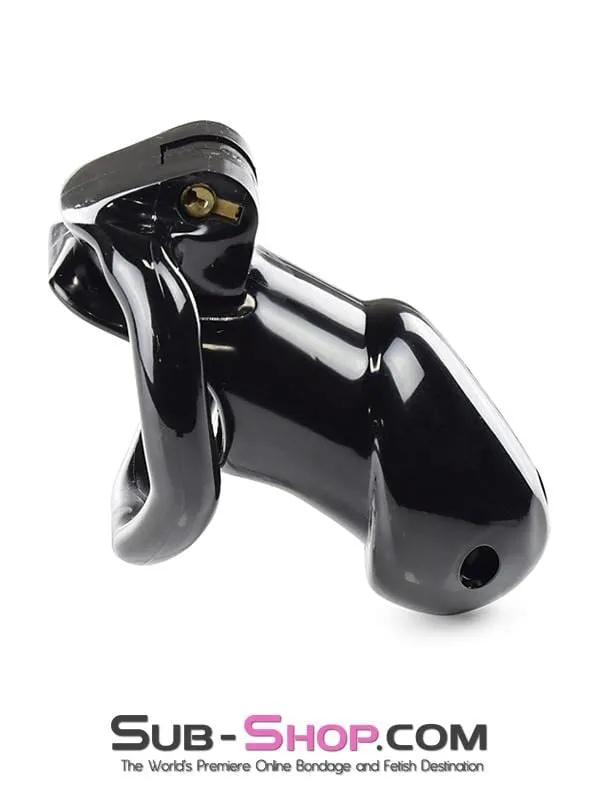 0327AE      Black Knight High Security Keyed Tumbler Locking Male Chastity with 4 Base Cock Ring Sizes - MEGA Deal