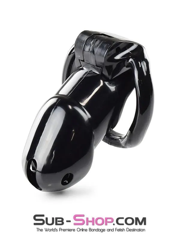 0327AE      Black Knight High Security Keyed Tumbler Locking Male Chastity with 4 Base Cock Ring Sizes - MEGA Deal
