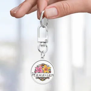1069. Hawaiian Flair Metal Keychain
