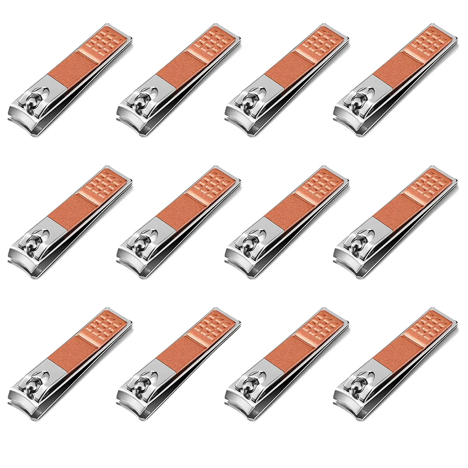 12 Pieces Nail Clipper Set Stainless Steel Nail Cutter Fingernails and Toenail Clipper Cutter for Women Men (Black)