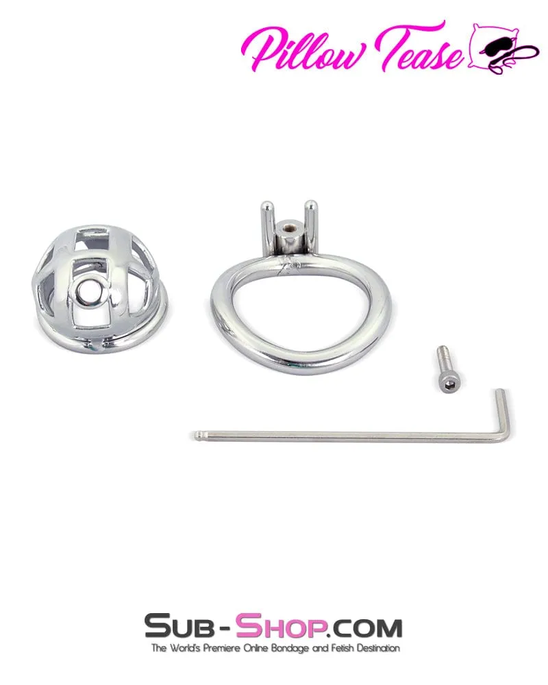 1478AR      Denied in Steel Male Teasing Chastity Cage