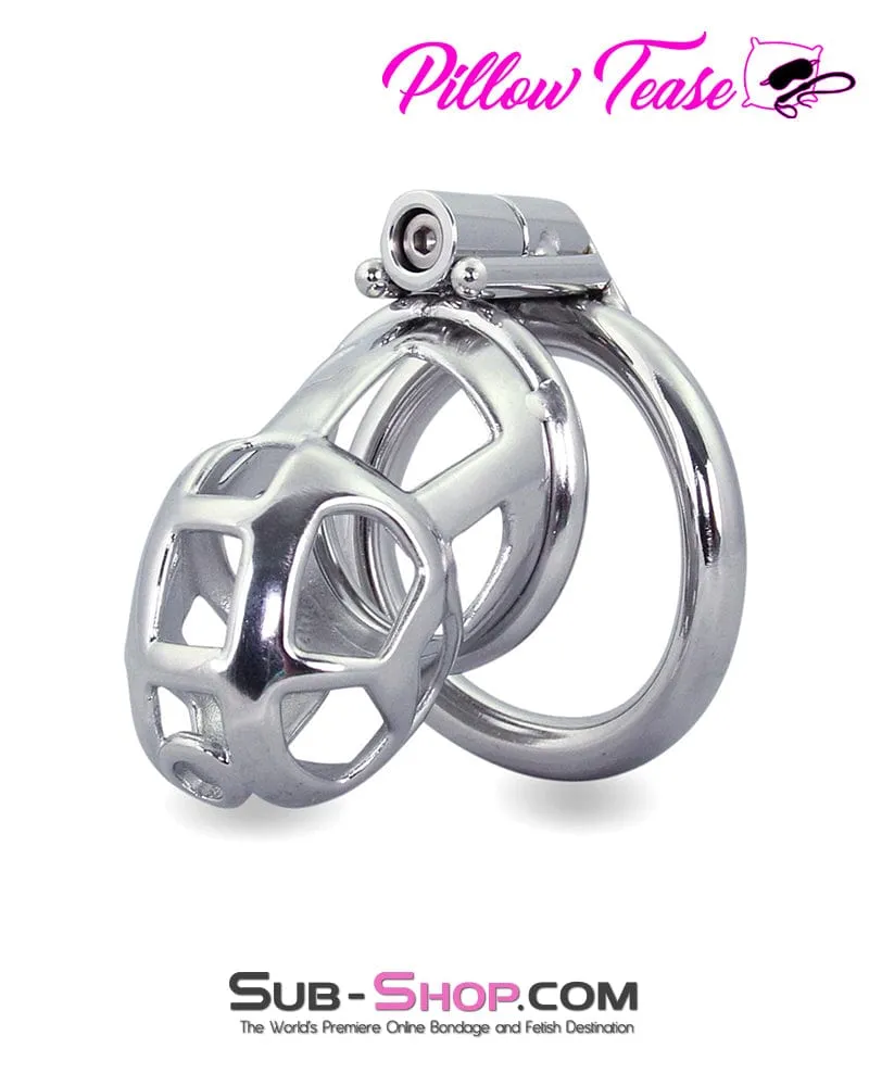 1478AR      Denied in Steel Male Teasing Chastity Cage