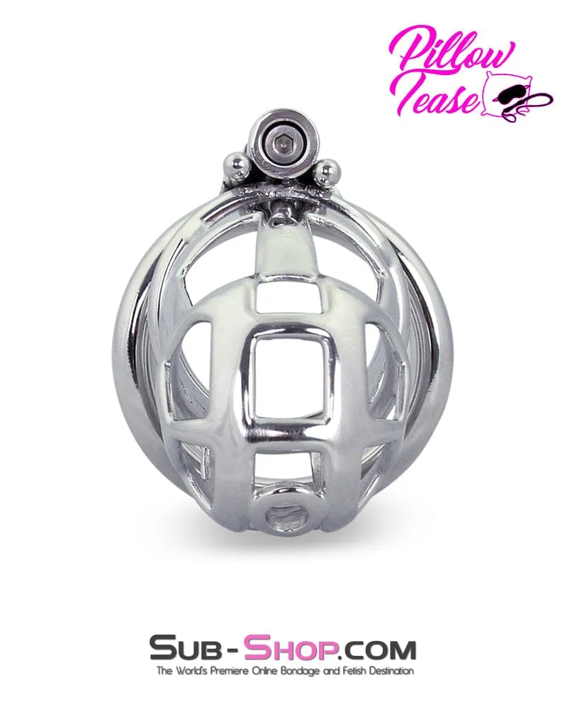 1478AR      Denied in Steel Male Teasing Chastity Cage