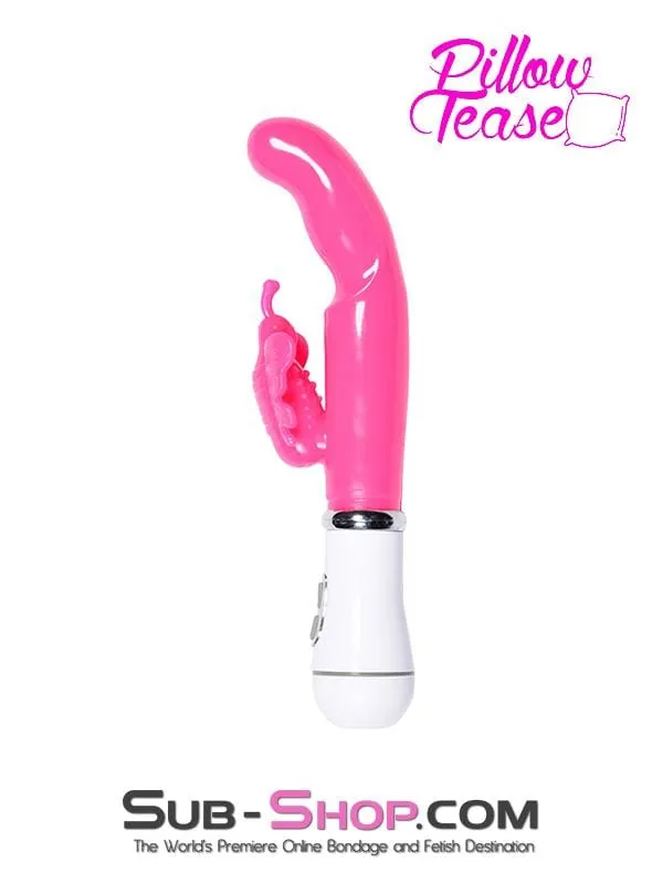 1518M      Flutter & Throb Soft Pink Vibrator with Butterfly Clit Stimulator - LAST CHANCE - Final Closeout!