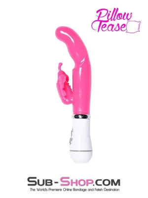 1518M      Flutter & Throb Soft Pink Vibrator with Butterfly Clit Stimulator - LAST CHANCE - Final Closeout!