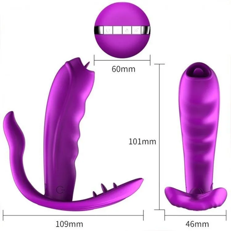 1679M      7 Function   Heat   BOOST Mode Remote Control Vibrator with Clitoral and Labial Stimulators