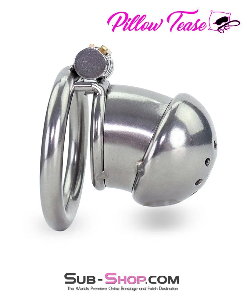 1875AR-SIS      Sissy Cock Torment Locking Steel Chastity Cock Cage