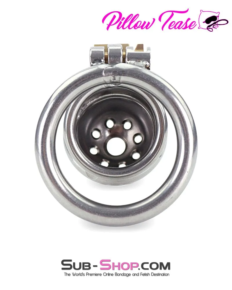 1875AR-SIS      Sissy Cock Torment Locking Steel Chastity Cock Cage