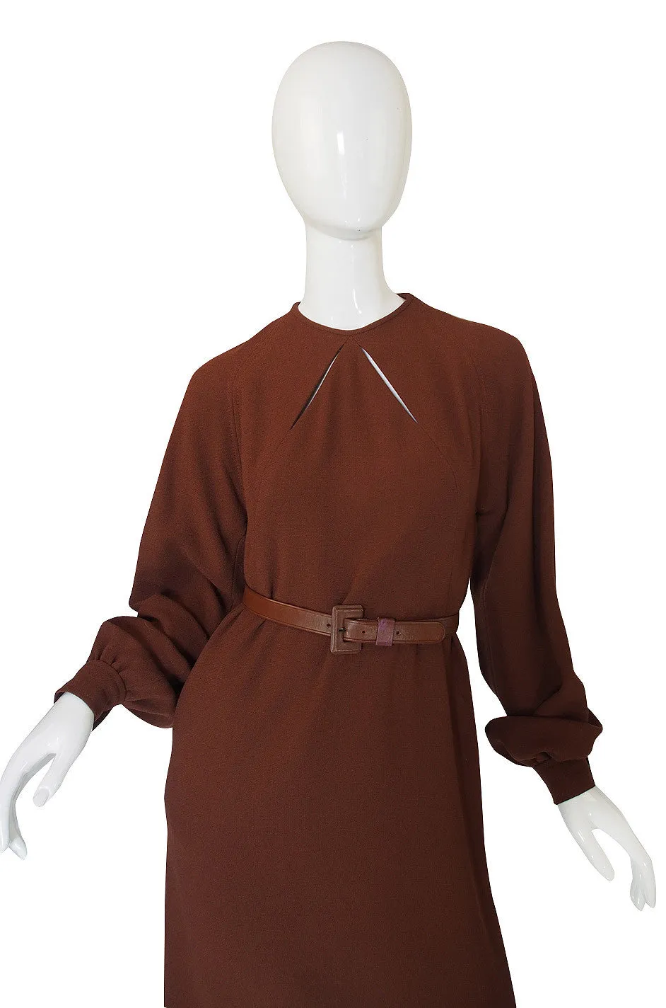 1960s James Galanos Cut Out Neck Dress