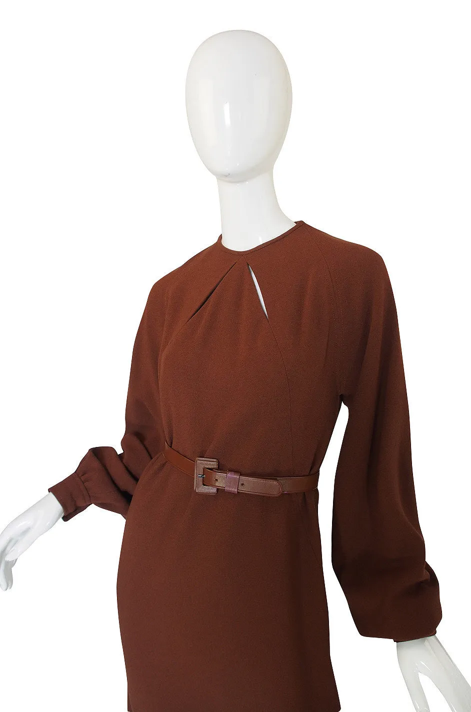 1960s James Galanos Cut Out Neck Dress