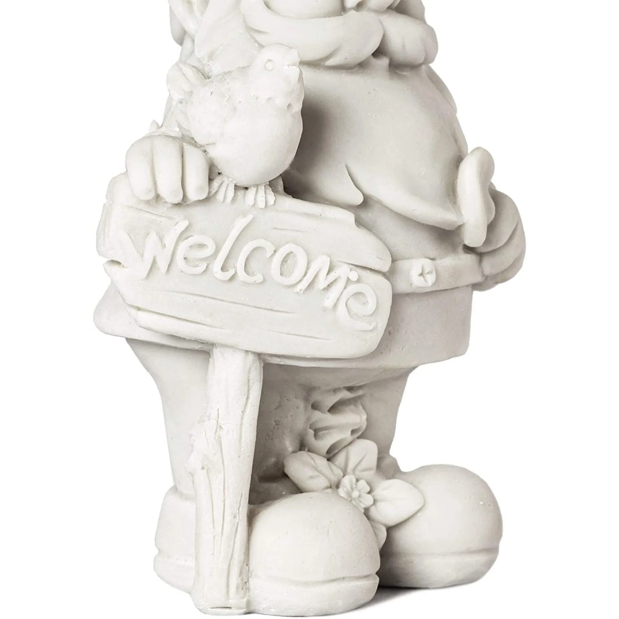 2 Pack Mini Paint Your Own Garden Gnome Statues Unpainted DIY