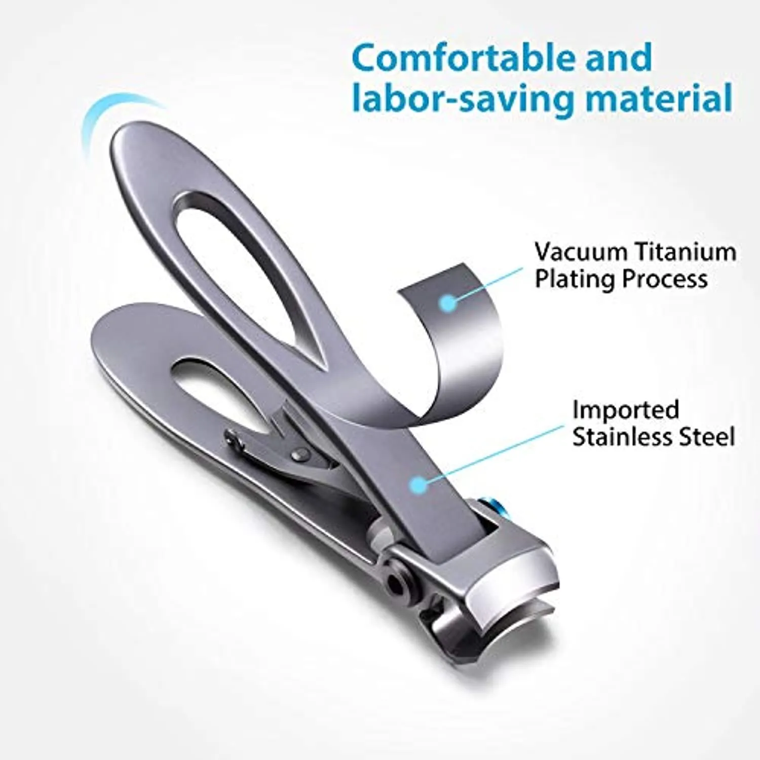 2 Pieces Oversized Thick Nail Clippers for Thick Toenails or Tough Fingernails Oversized Stainless Steel Toenail Fingernail Clipper Cutter Trimmer for Men Adults, 2 Sizes (Silver)