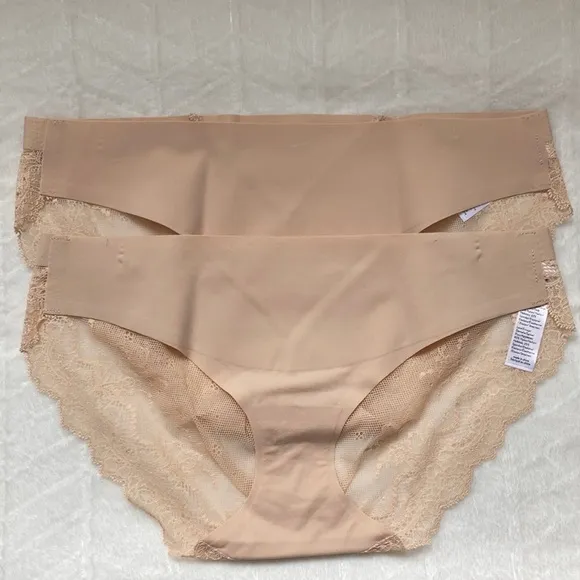 (2) SPANX Undie-Tectable Lace Bikini  ,Size M/M