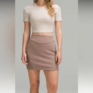 2024 Lululemon Scuba High-Rise Mini SkirtTaupetastic