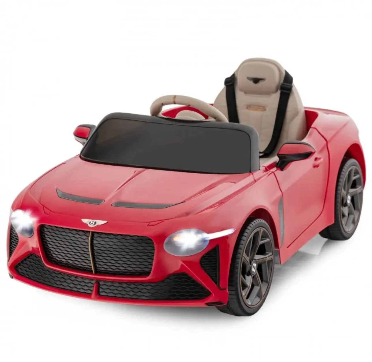 2025 Licensed 12V Bentley Bacalar Ride On Car 1 Seater Upgraded | Seatbelt | Push To Start Button | Music | Lights | Remote