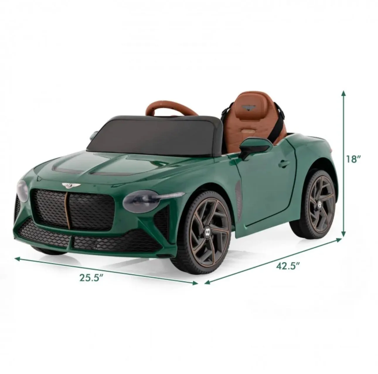 2025 Licensed 12V Bentley Bacalar Ride On Car 1 Seater Upgraded | Seatbelt | Push To Start Button | Music | Lights | Remote