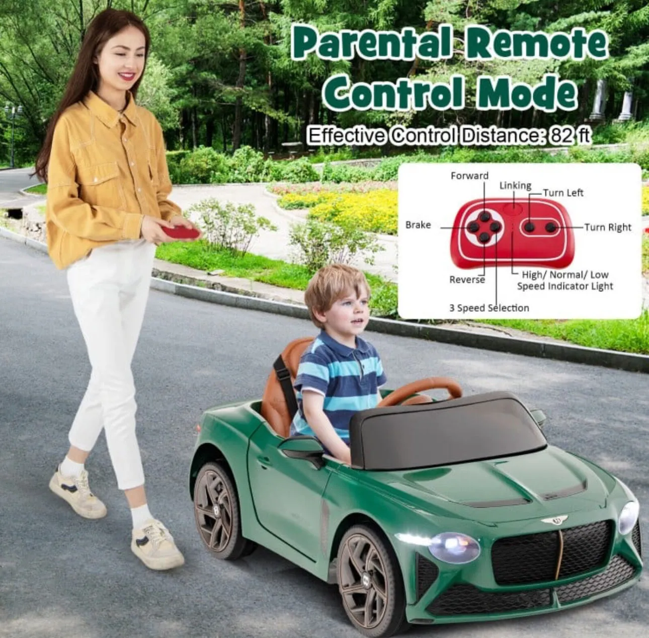 2025 Licensed 12V Bentley Bacalar Ride On Car 1 Seater Upgraded | Seatbelt | Push To Start Button | Music | Lights | Remote