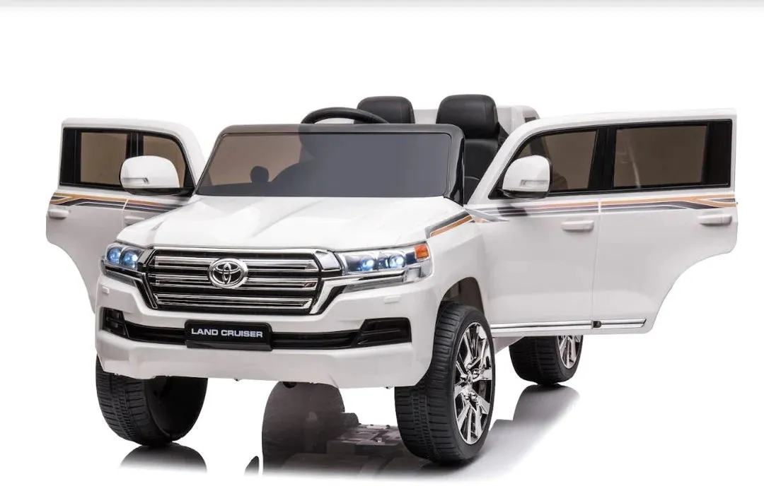 2025 Licensed Toyota 12V Land Cruiser Upgraded Ride On Car | Leather Seat | Small 2 Seater | Remote