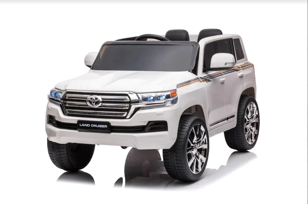 2025 Licensed Toyota 12V Land Cruiser Upgraded Ride On Car | Leather Seat | Small 2 Seater | Remote