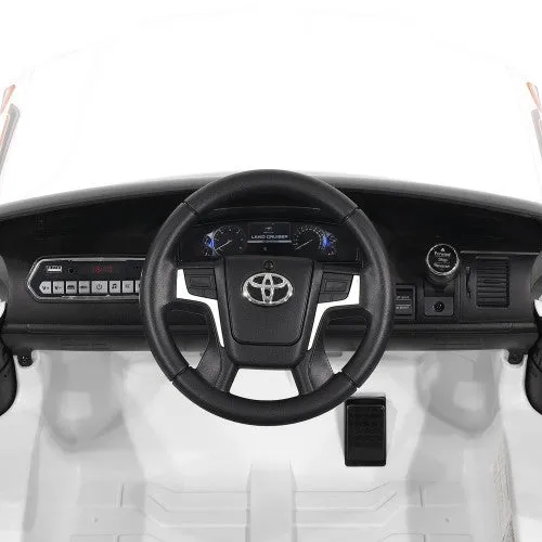 2025 Licensed Toyota 12V Land Cruiser Upgraded Ride On Car | Leather Seat | Small 2 Seater | Remote
