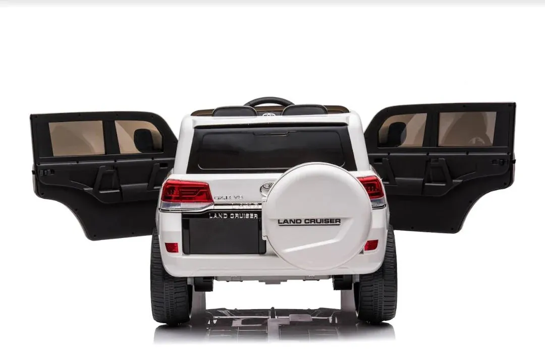 2025 Licensed Toyota 12V Land Cruiser Upgraded Ride On Car | Leather Seat | Small 2 Seater | Remote