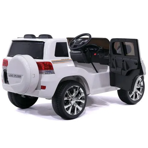 2025 Licensed Toyota 12V Land Cruiser Upgraded Ride On Car | Leather Seat | Small 2 Seater | Remote
