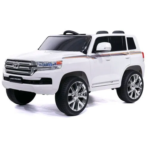 2025 Licensed Toyota 12V Land Cruiser Upgraded Ride On Car | Leather Seat | Small 2 Seater | Remote