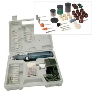 205Pce Cordless Dremel Type Mini Rotary Hobby Drill Tool With Case   Accessories