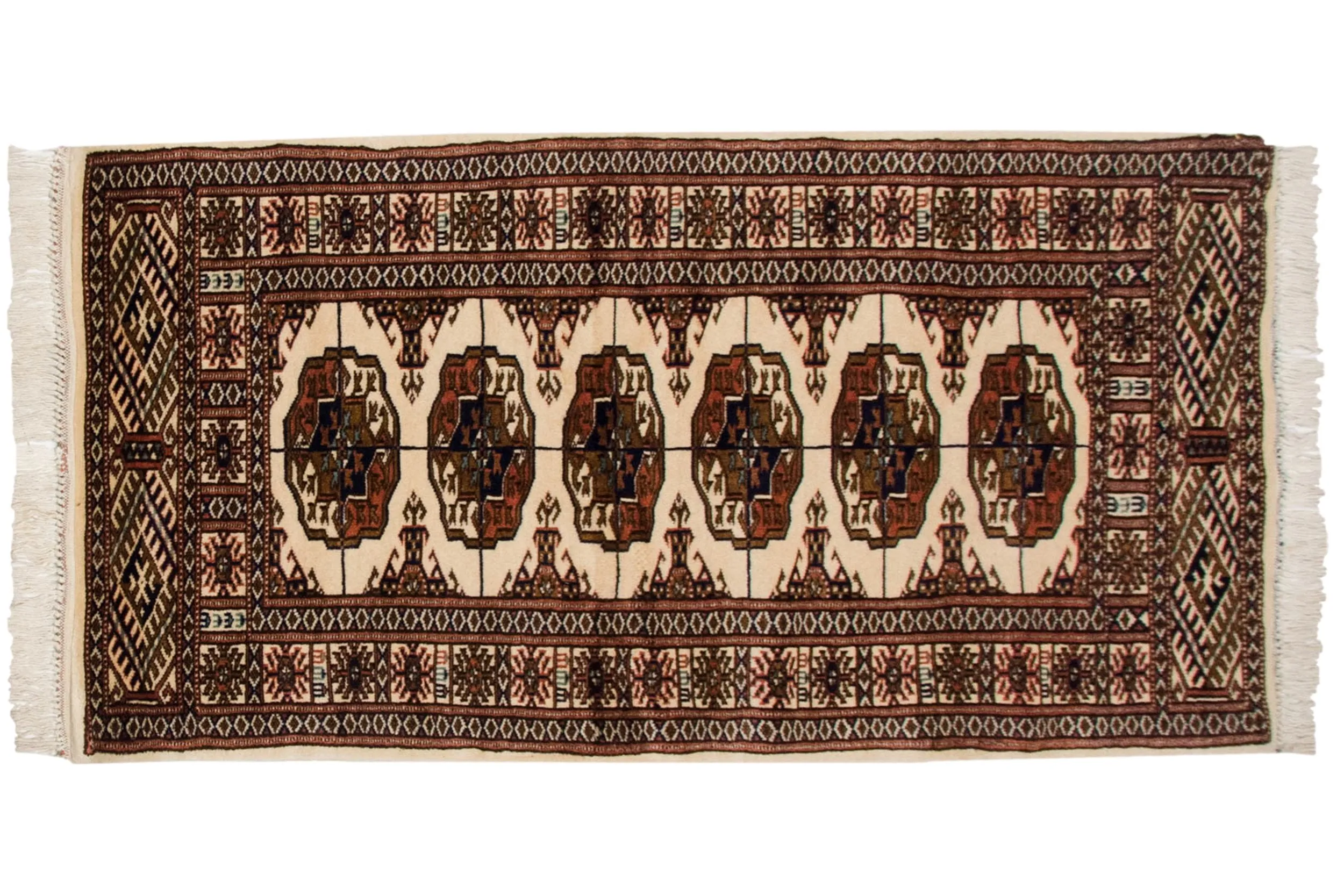 2x4.5 Vintage Fine Bokhara Rug Runner