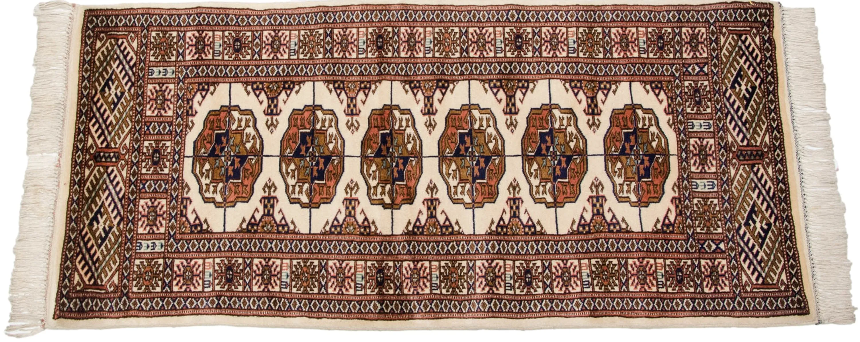 2x4.5 Vintage Fine Bokhara Rug Runner