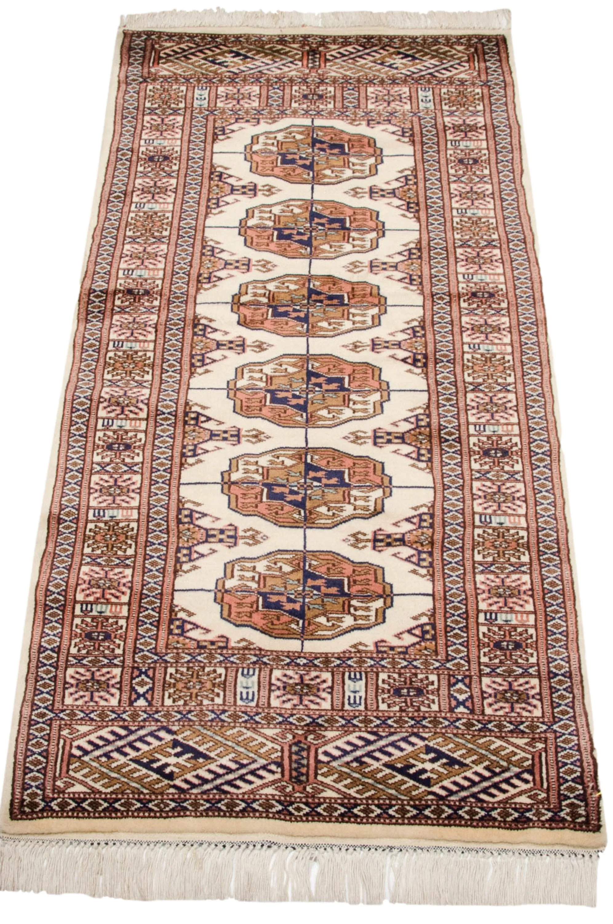 2x4.5 Vintage Fine Bokhara Rug Runner