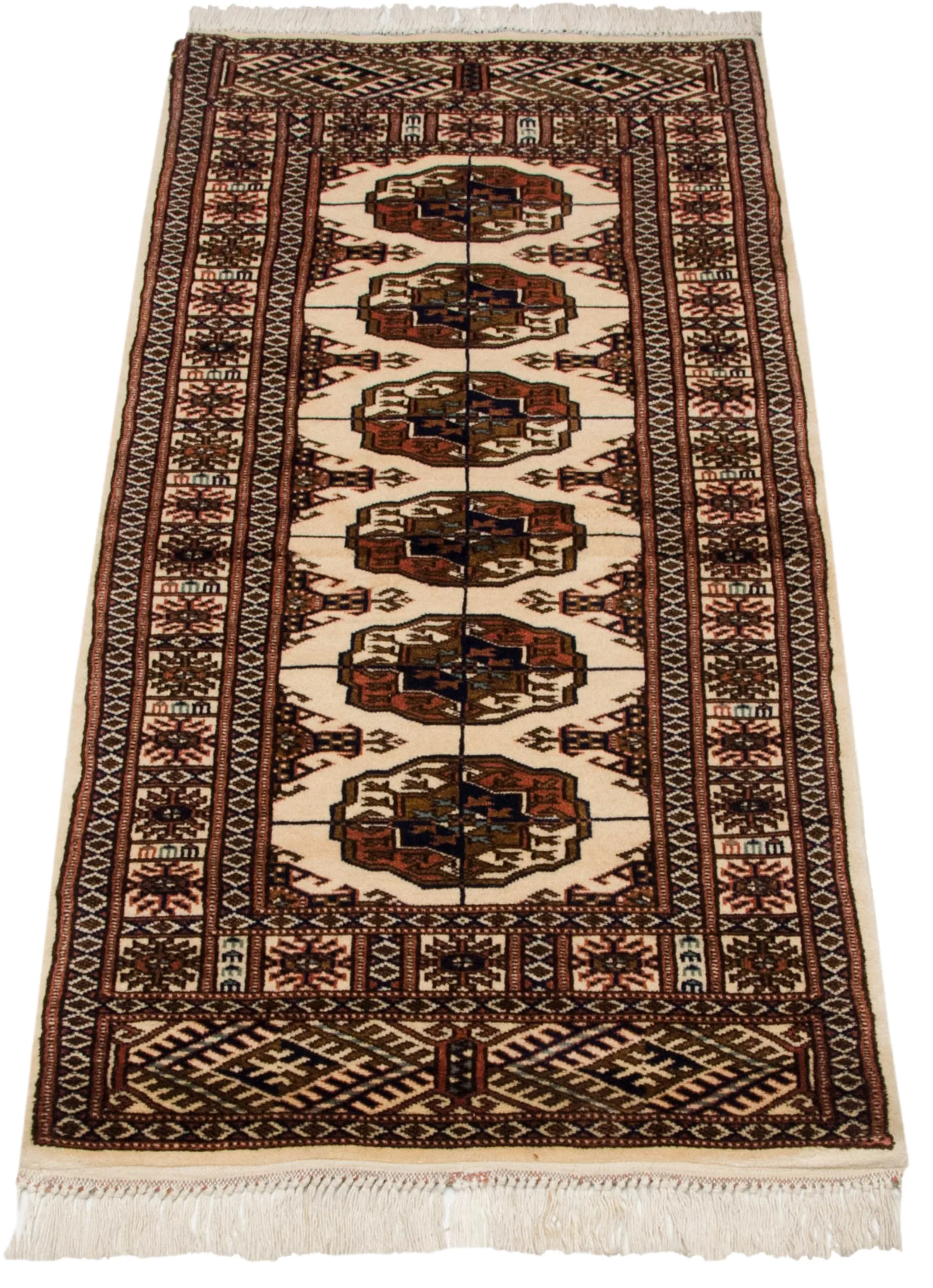 2x4.5 Vintage Fine Bokhara Rug Runner