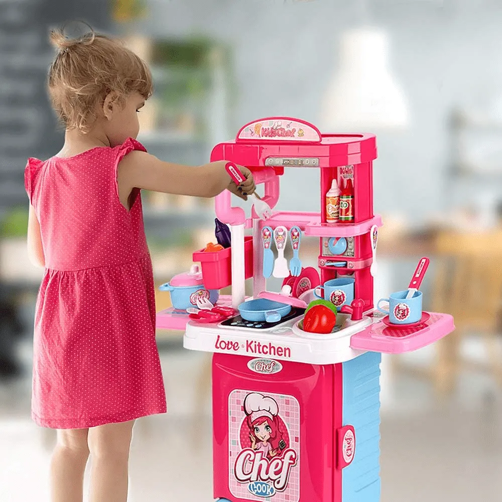 3-IN-1 TRAVEL SUITCASE KITCHEN PLAY PRETEND SET