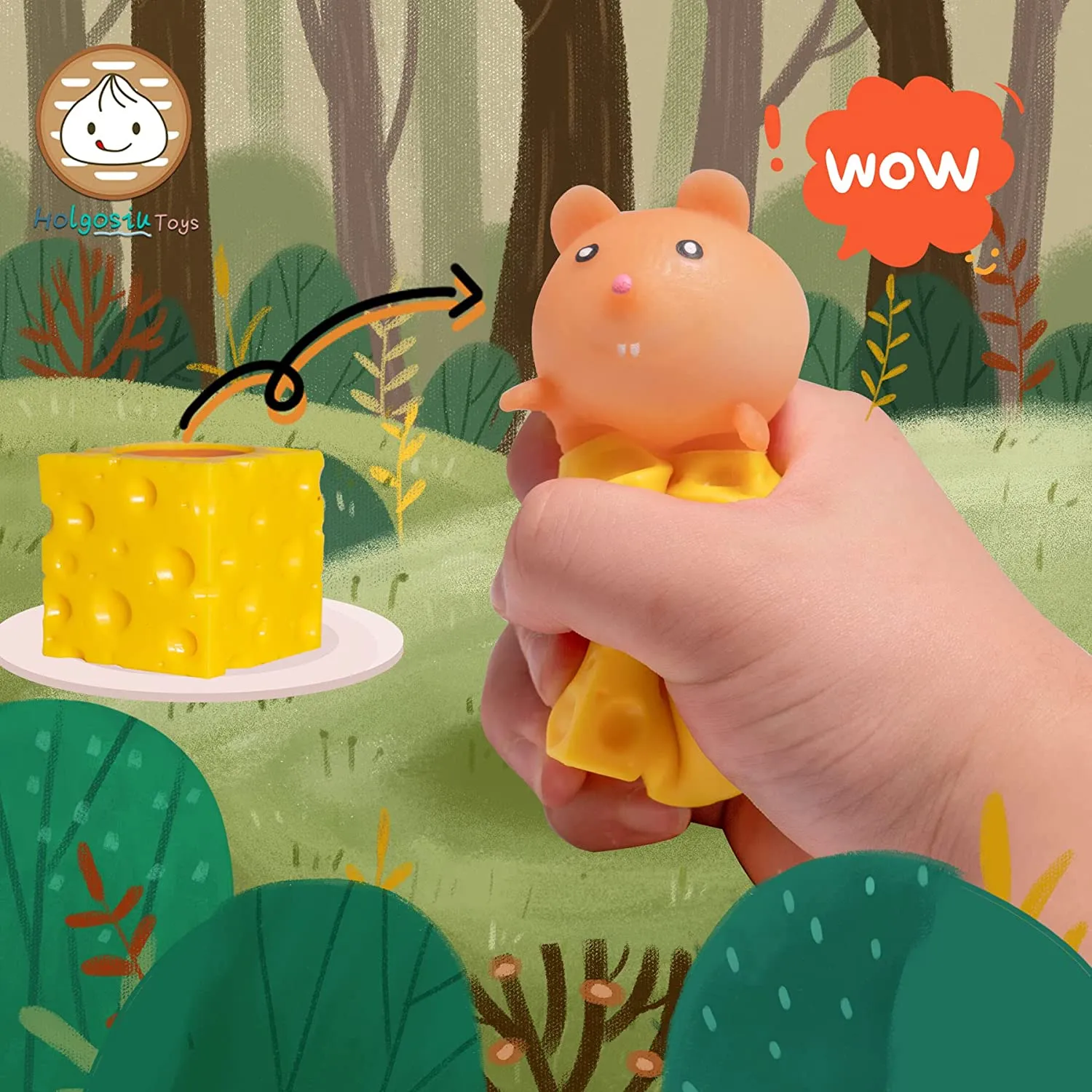 3 Pack Pop-Up Mouse In Cheese