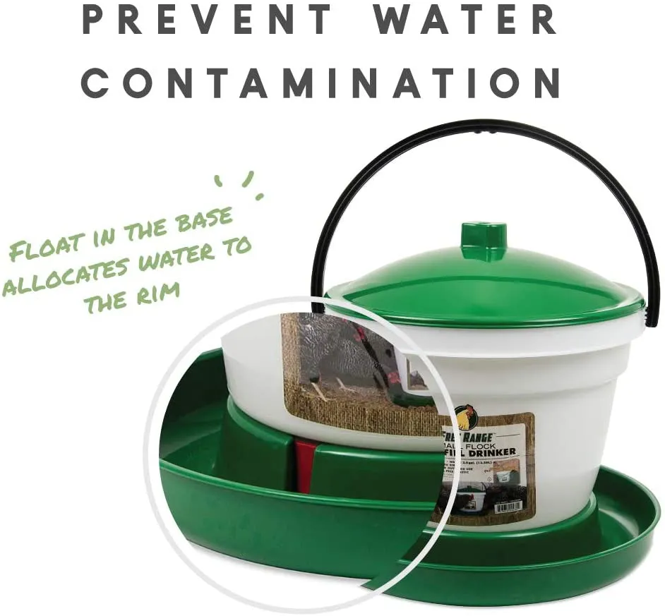 3.5 Gallon plastic Easy Fill Drinker from Harris Farms