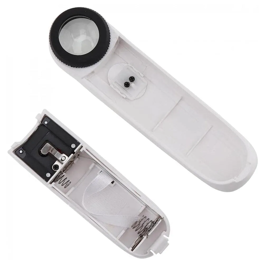 40X Handheld Magnifier with 2-LED Light (Glass lens)