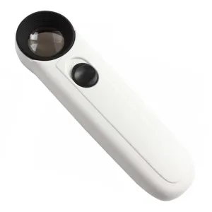 40X Handheld Magnifier with 2-LED Light (Glass lens)