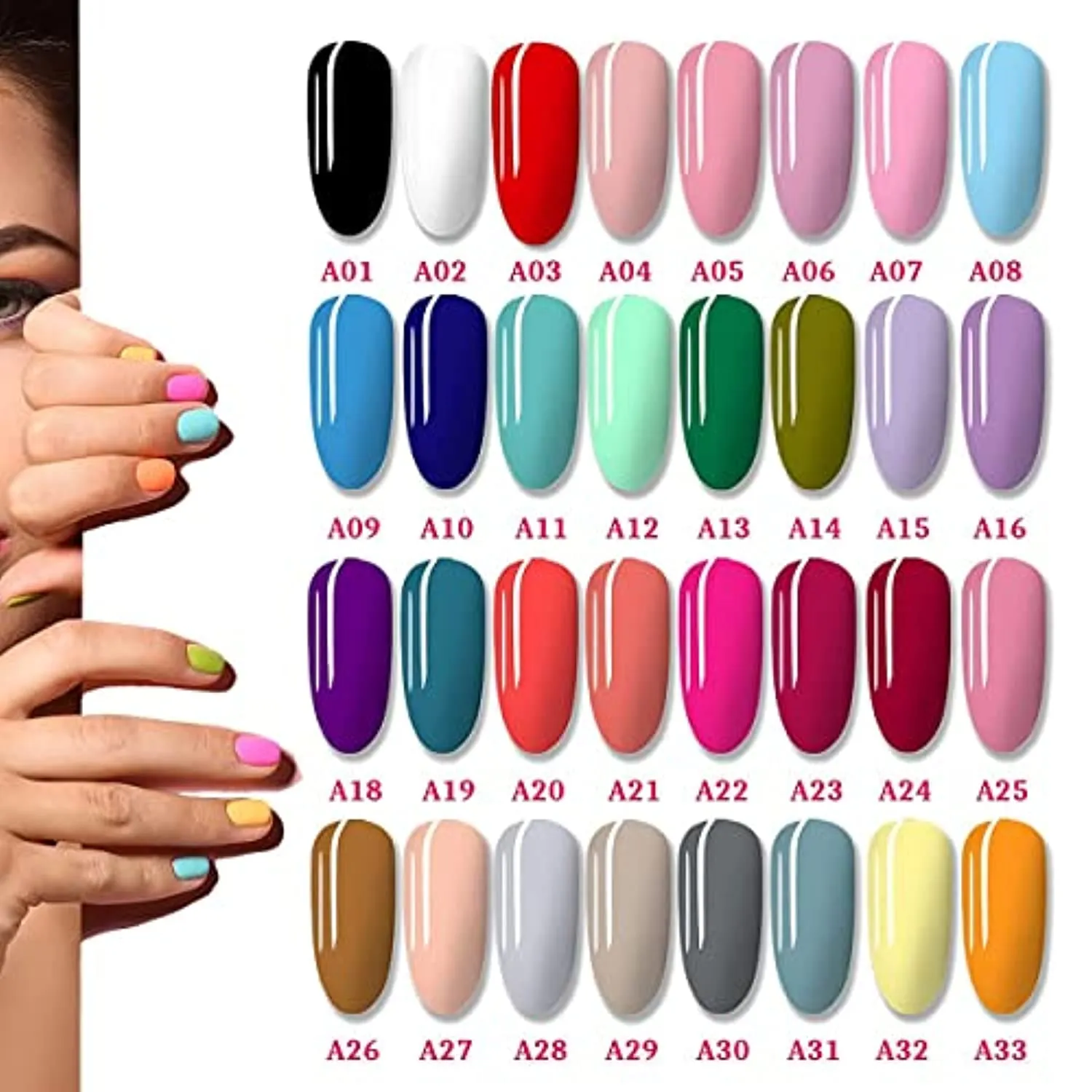 46 PCS Gel Nail Polish Kit with UV Light Nail Tips and Glue Gel with 41 Bottles Gel Polish 600 PCS Acrylic Clear Nail Tips Gel Nail Kit Soak Off Base Coat No Wipe Top Coat Matte Top Coat