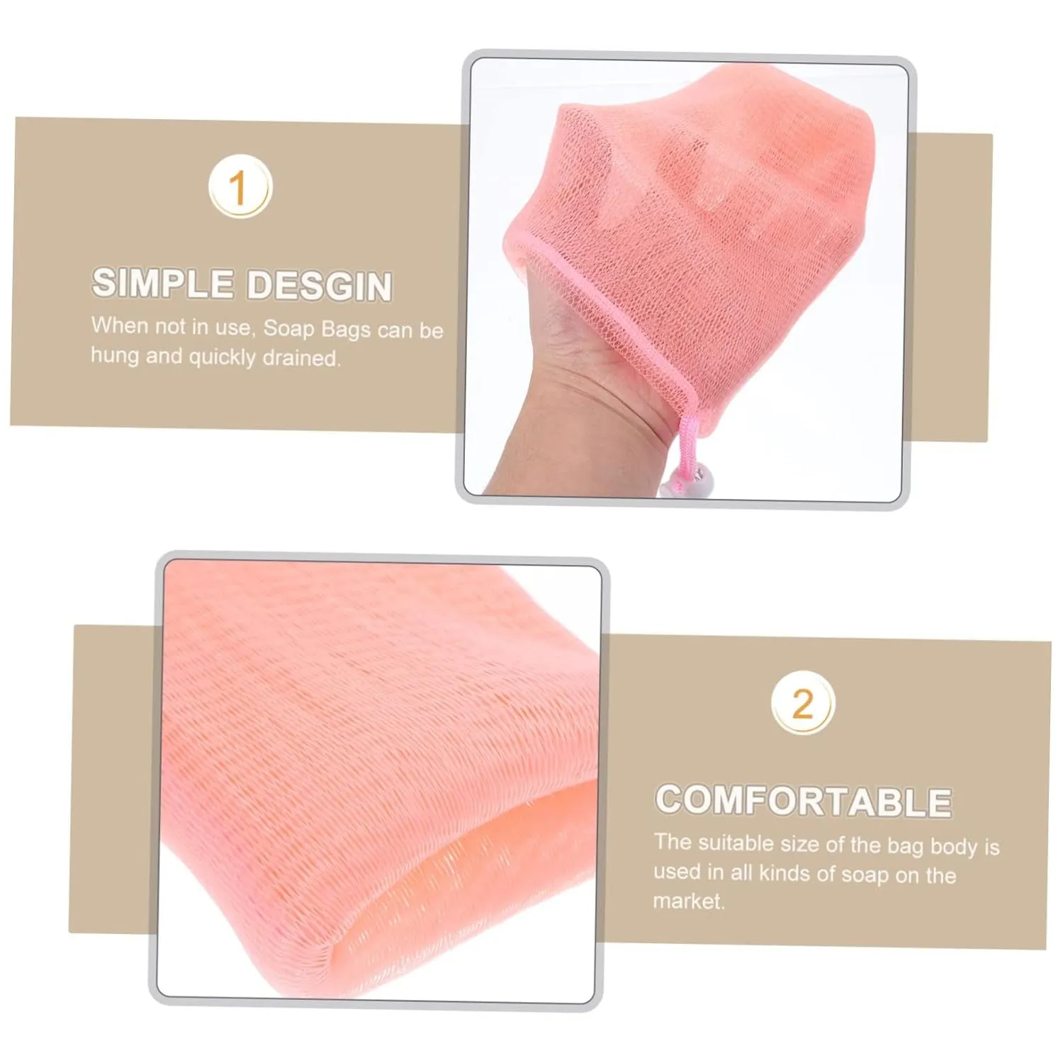 4Pcs Soap Pouch Multi Layer Soft Foaming Nets for Soap Storage Ideal for Bar Soap Cleansing and Foaming 4 Colors 1 of Each Set