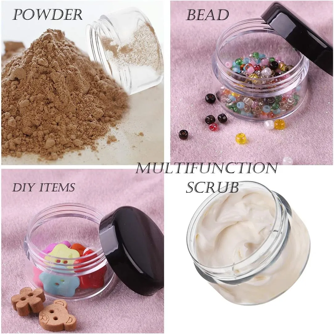 5 Gram Sample Containers with Lids, 50PCS Mini Makeup Containers, Empty Plastic Travel Cosmetic Containers with Labels