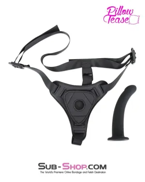 5741M      Pegging Strap On Small Silicone Dildo and Soft Harness Set