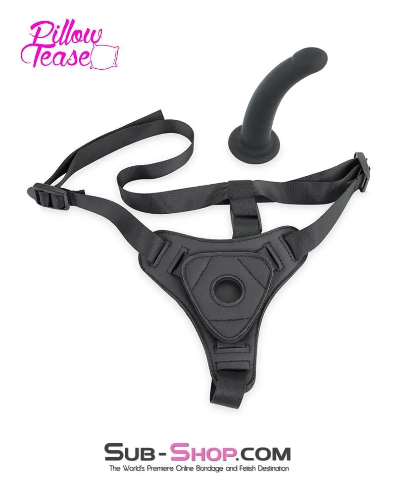 5741M      Pegging Strap On Small Silicone Dildo and Soft Harness Set