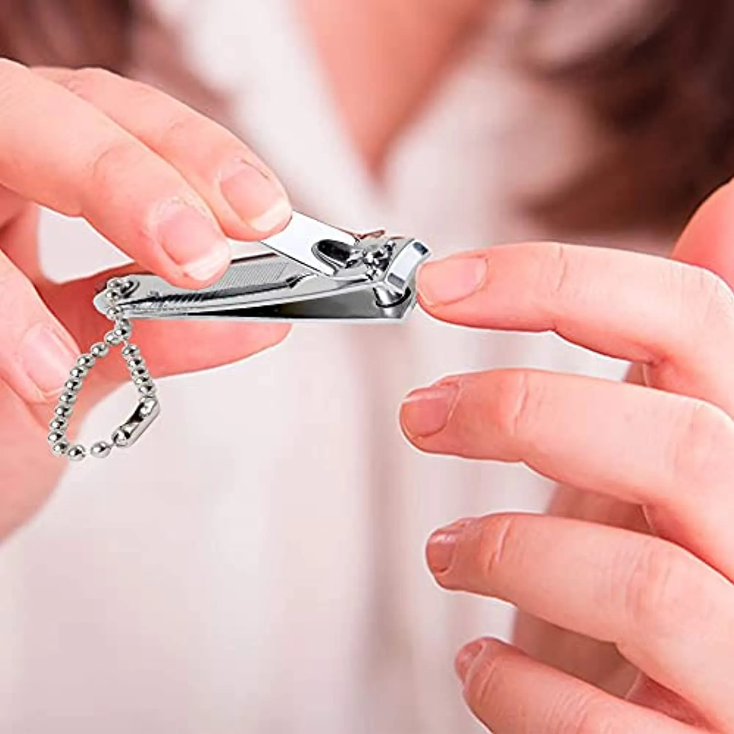 (6 Pack) Nail Clippers Set Stainless Steel Fingernail Clippers, Sharpest Nail Cutter Heavy Duty Curved Edge For Adults Men Women with Swing Out Nail Cleaner/File for Salon Home Use