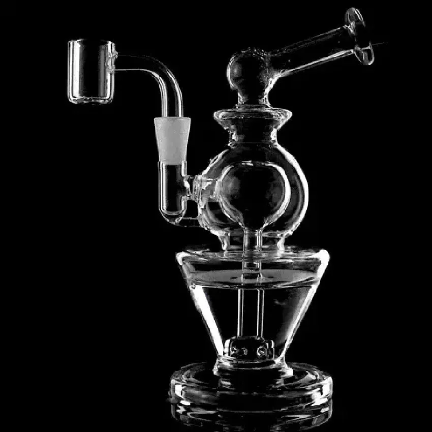 6.5" Mj Arsenal Gemini Mini Dab Rig - Clear - (1 Count)