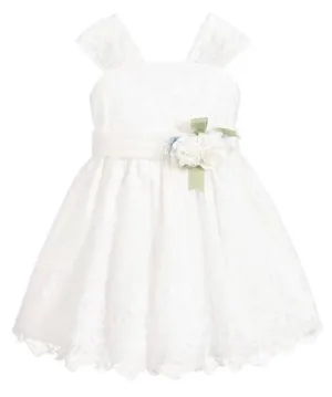 [6y] ABEL & LULA White Floral Lace Dress