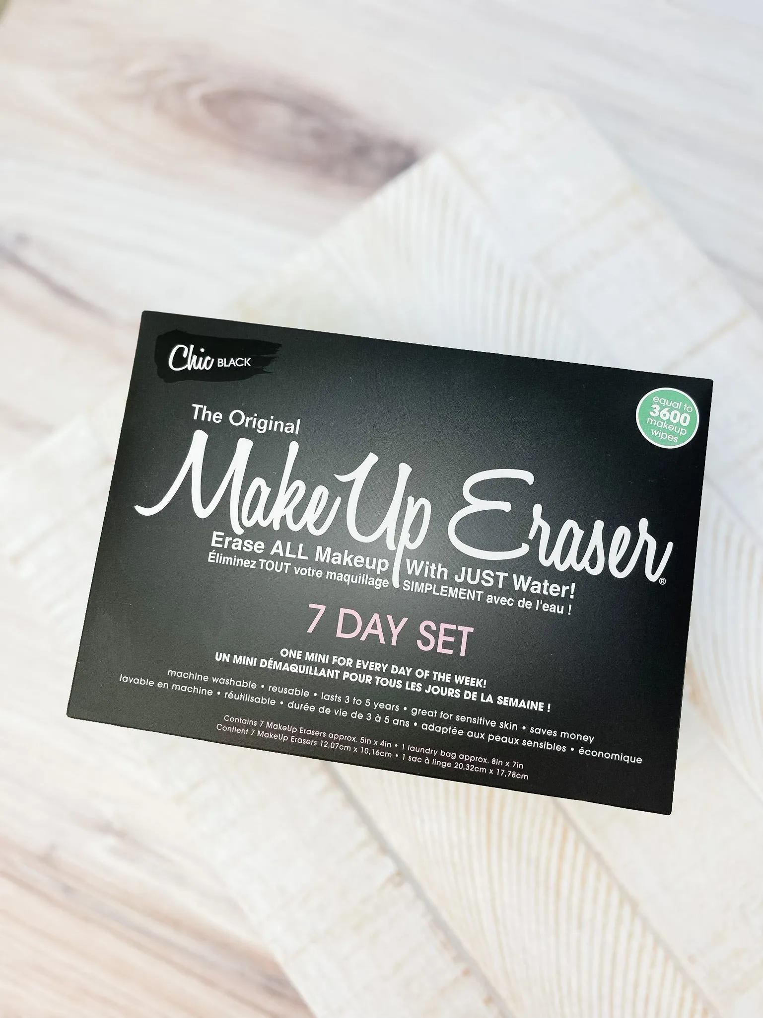 7-Day Makeup Eraser Set - Black