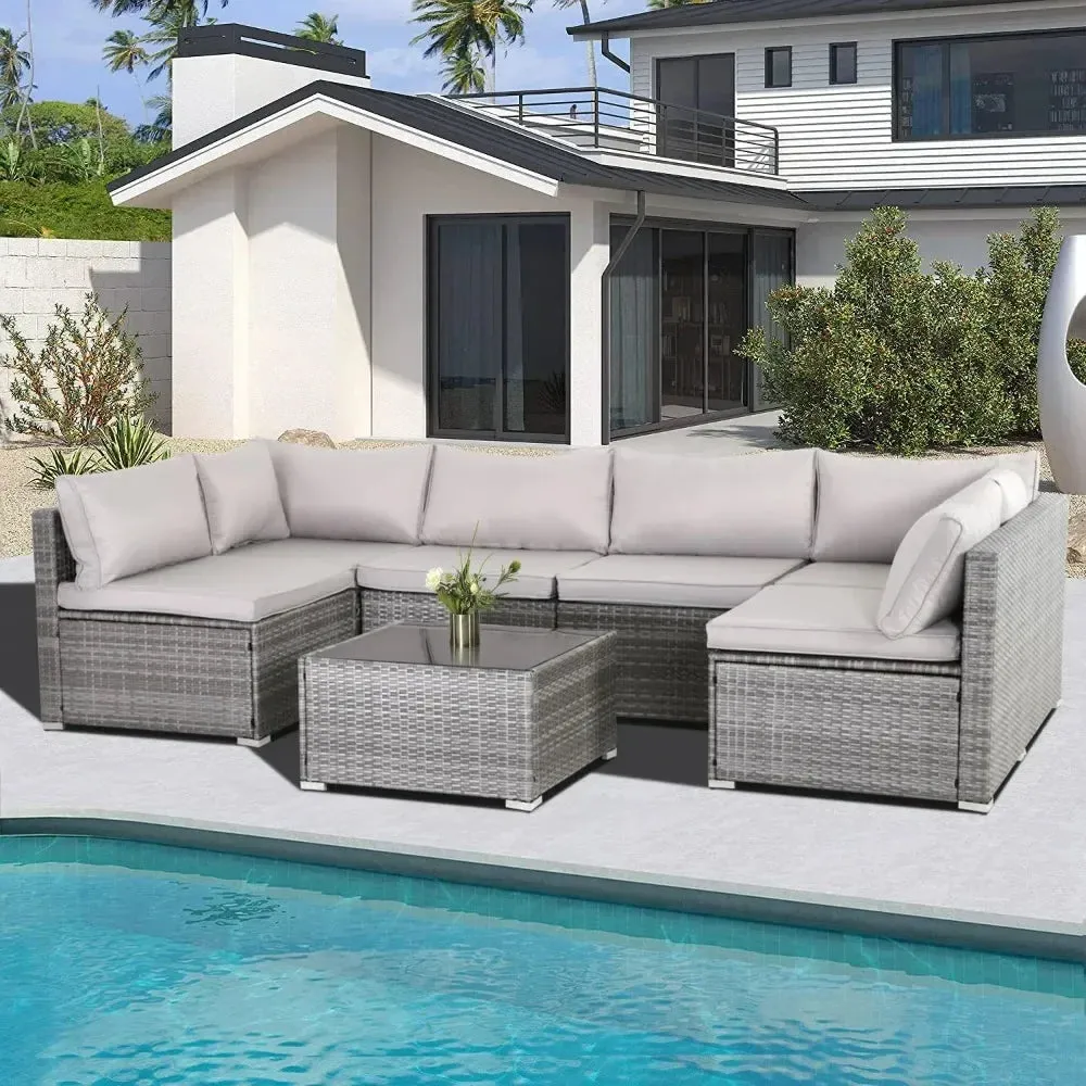 7 Pieces  Modular Patio Set